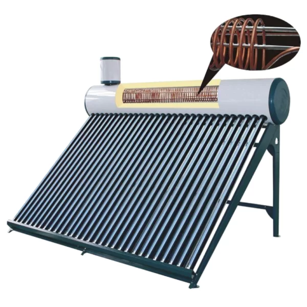 Saulės vandens šildytuvas su šilumokaičiu (saulės kolektorius)